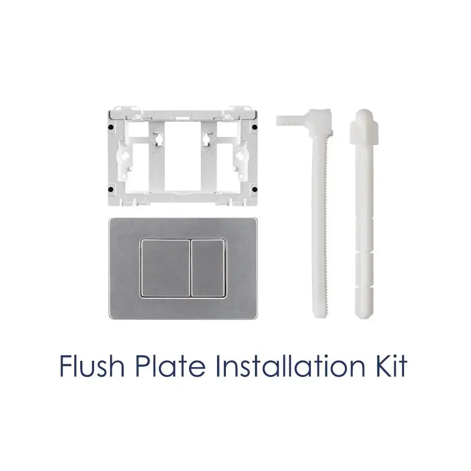 Brushed Stainless Steel Dual Flush Actuator Plate, Square Wall Mounted