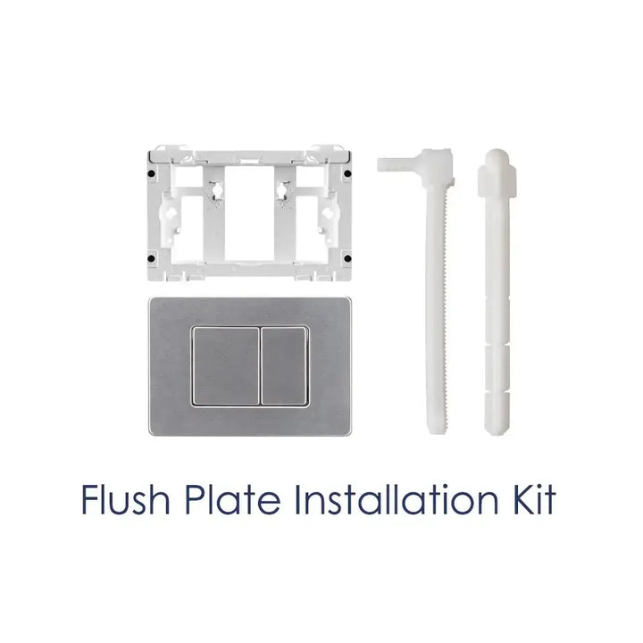 Brushed Stainless Steel Dual Flush Actuator Plate, Square Wall Mounted