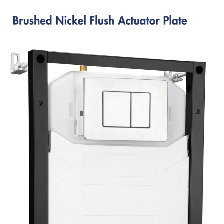 Brushed Stainless Steel Dual Flush Actuator Plate, Square Wall Mounted