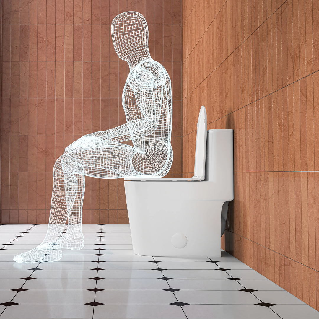 Naples 23.6" Depth 1-Piece 1.1/1.6 GPF Dual Flush Compact Chair Height Toilet in White
