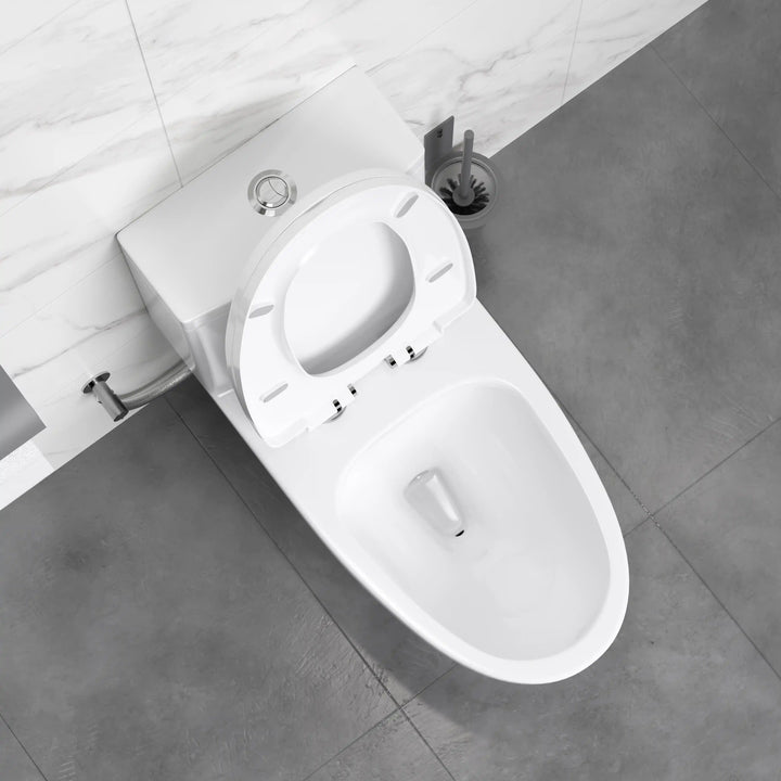 Salerno One-Piece Chair Height Elongated Toilet, 1.1/1.6 GPF Dual Flush