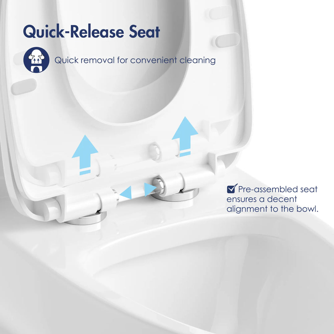 Salerno One-Piece Chair Height Elongated Toilet, 1.1/1.6 GPF Dual Flush