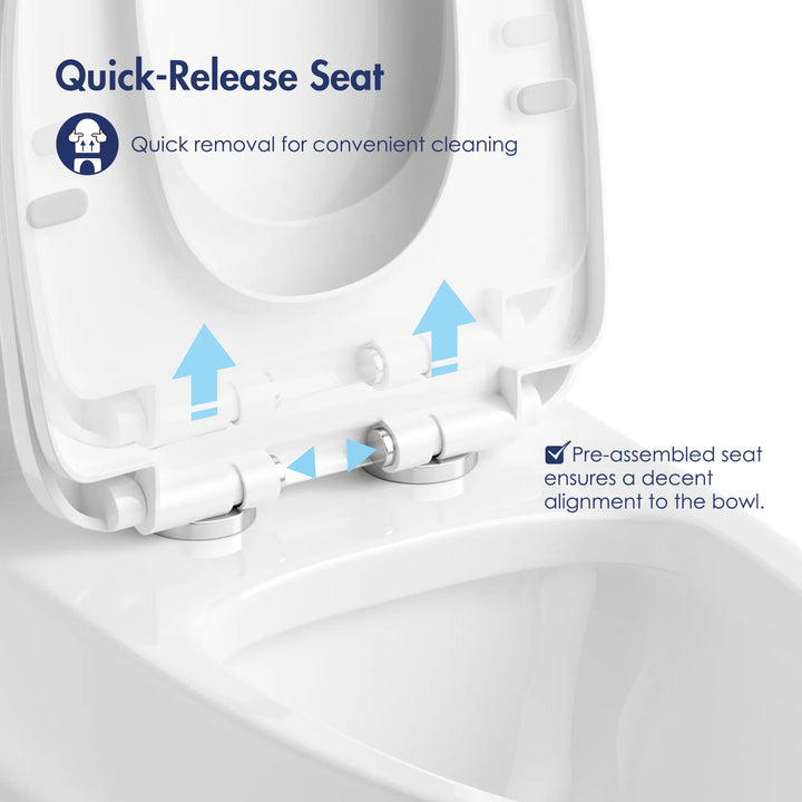 Salerno One-Piece Chair Height Elongated Toilet, 1.1/1.6 GPF Dual Flush