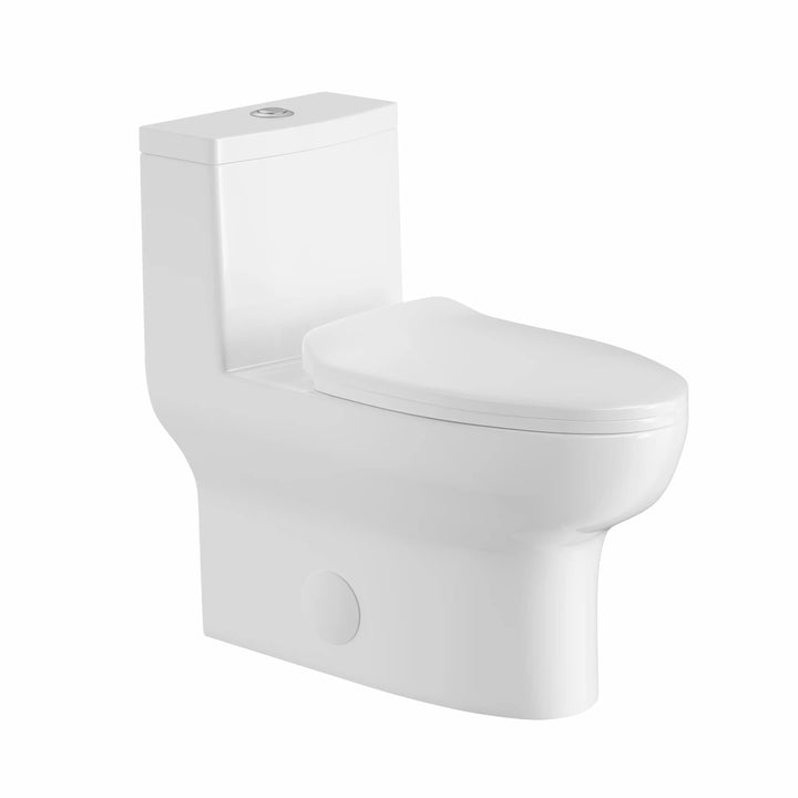 Salerno One-Piece Chair Height Elongated Toilet, 1.1/1.6 GPF Dual Flush