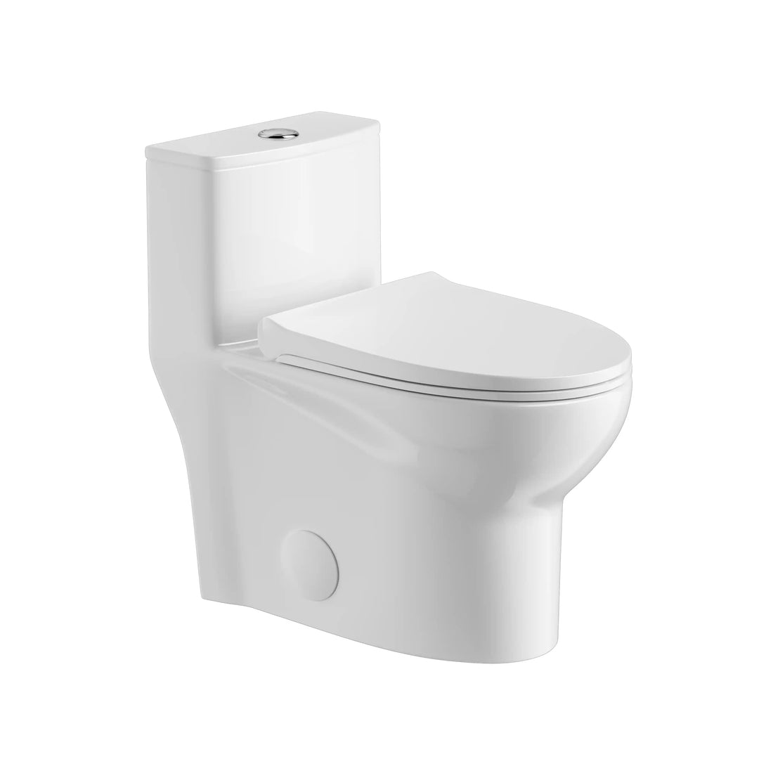Tucson One-Piece Standard Height Compact Elongated Toilet, 1.1/1.6 GPF Dual Flush
