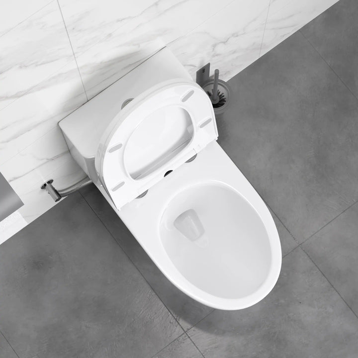 Tucson One-Piece Standard Height Compact Elongated Toilet, 1.1/1.6 GPF Dual Flush