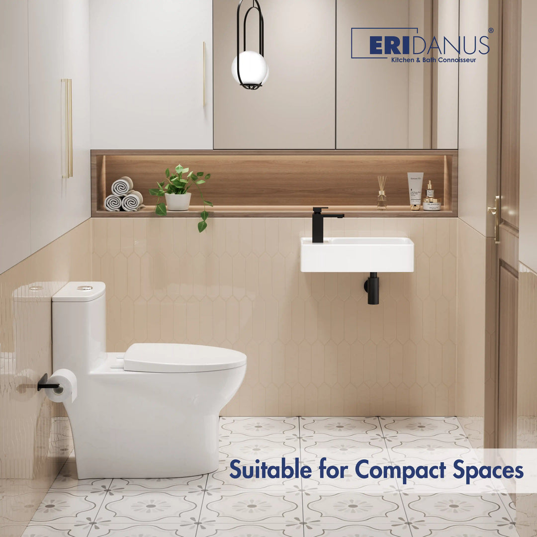 Tucson One-Piece Standard Height Compact Elongated Toilet, 1.1/1.6 GPF Dual Flush