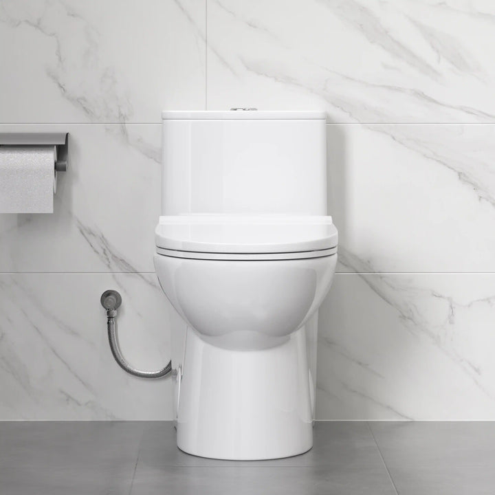 Tucson One-Piece Standard Height Compact Elongated Toilet, 1.1/1.6 GPF Dual Flush