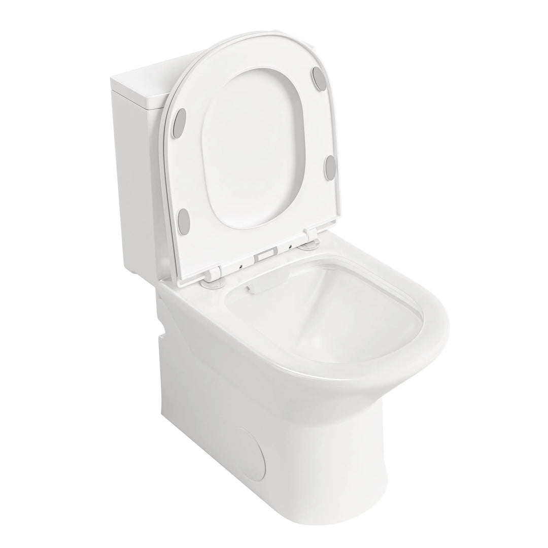 Naples 25" Depth Compact Elongated One-Piece Toilet, Dual Flush, Chair Height, 12" Rough-in
