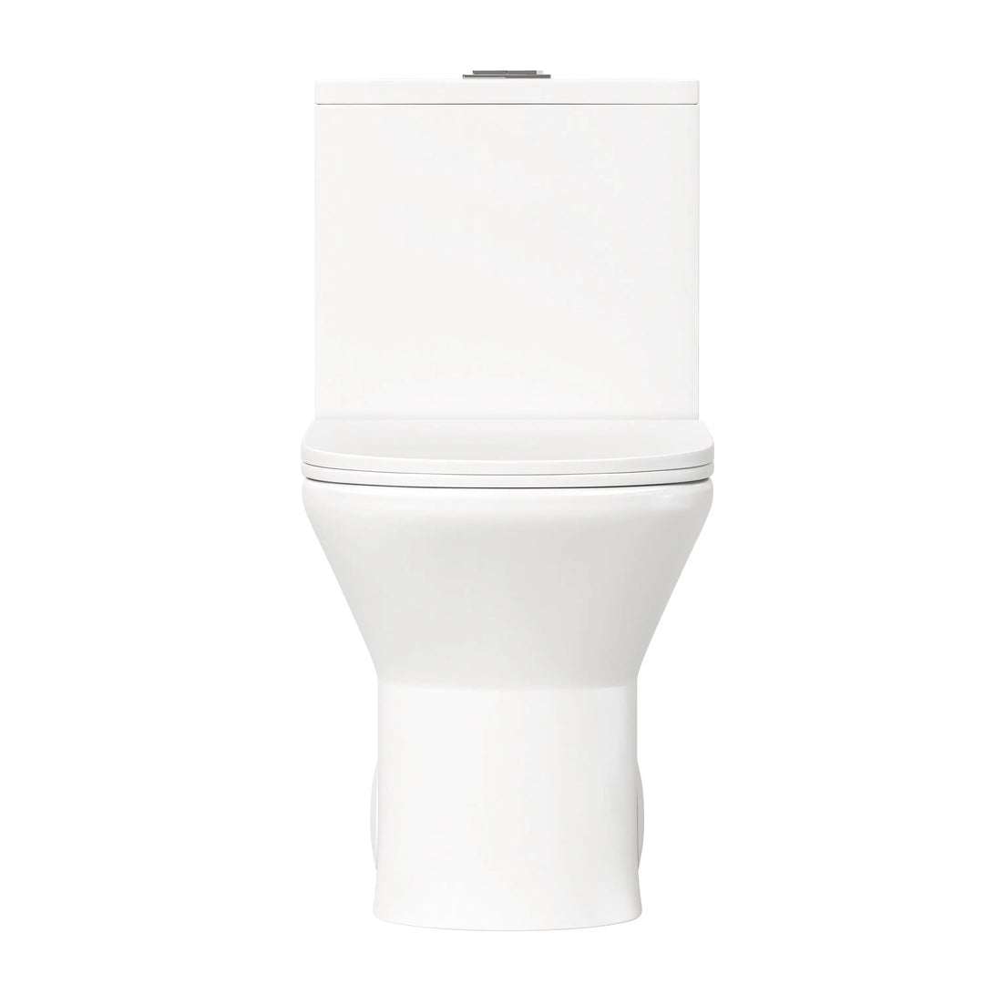 Naples 25" Depth Compact Elongated One-Piece Toilet, Dual Flush, Chair Height, 12" Rough-in