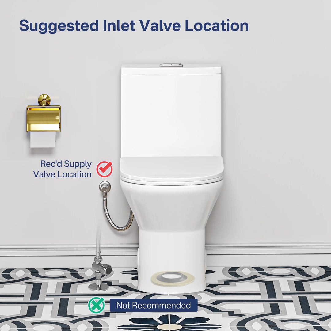 Naples 25" Depth Compact Elongated One-Piece Toilet, Dual Flush, Chair Height, 12" Rough-in