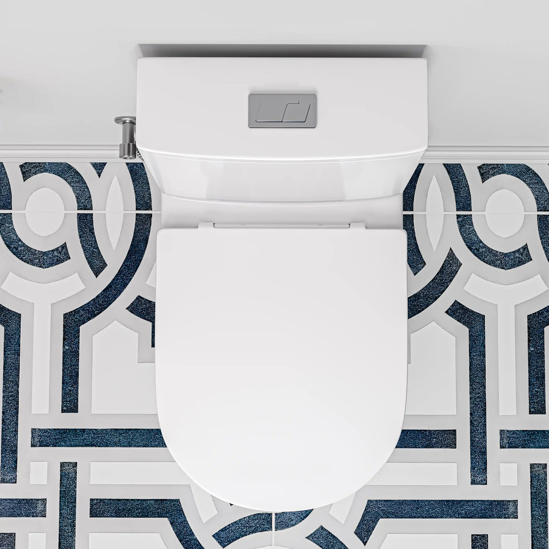 Naples 25" Depth Compact Elongated One-Piece Toilet, Dual Flush, Chair Height, 12" Rough-in