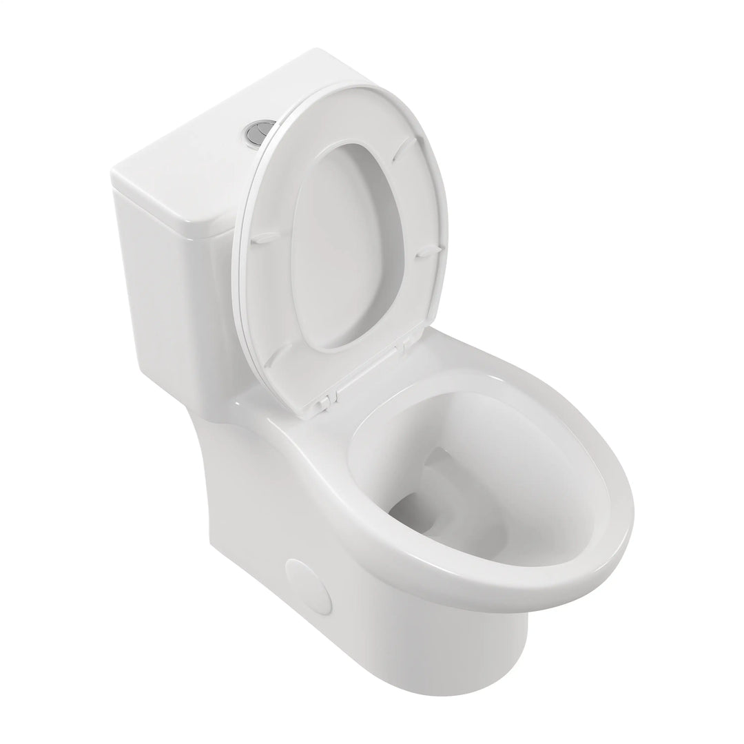 Dublin 1.1/1.6 GPF Elongated Chair Height One-Piece Toilet, Floor Mounted (Seat Included)