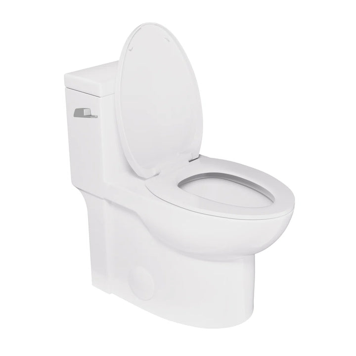 Denbigh One-Piece Toilet – Dual or Single Flush, Comfort Height (Seat Included)