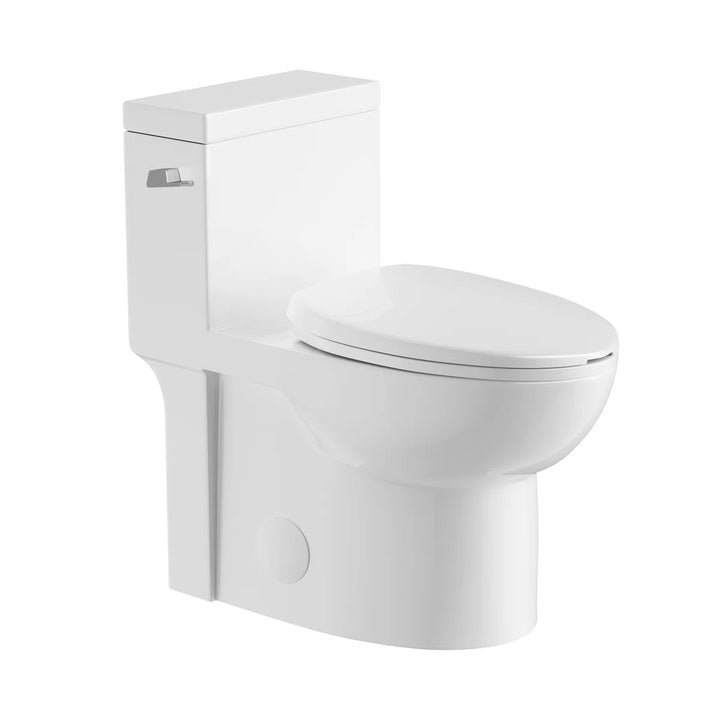 Denbigh One-Piece Toilet – Dual or Single Flush, Comfort Height (Seat Included)