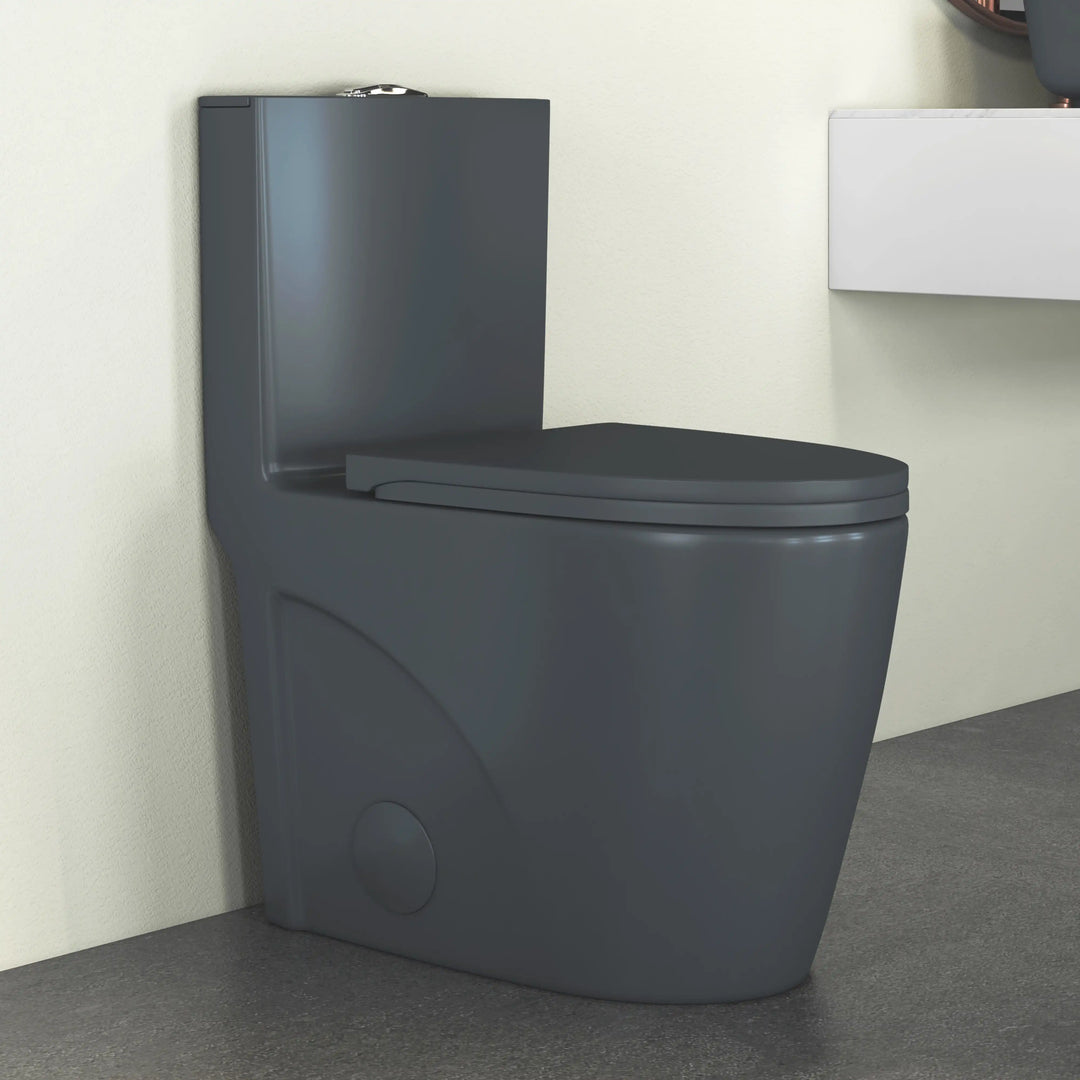 Reno One-Piece Chair Height Elongated Toilet, 1.1/1.6 GPF Dual Flush, Multiple Colors