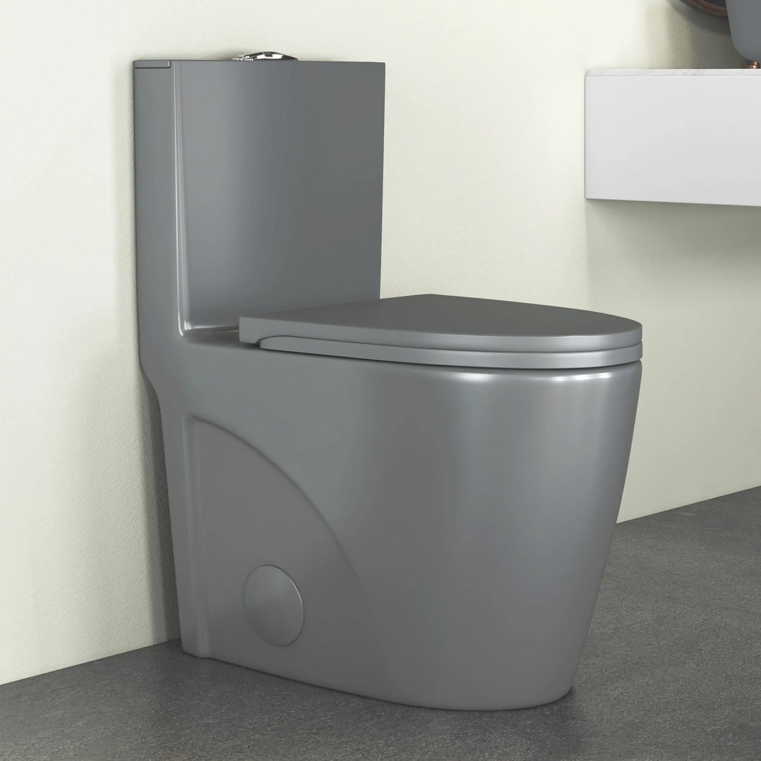 Reno One-Piece Chair Height Elongated Toilet, 1.1/1.6 GPF Dual Flush, Multiple Colors