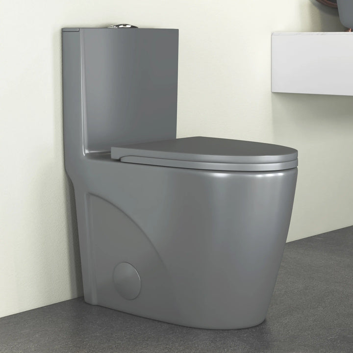 Reno One-Piece Chair Height Elongated Toilet, 1.1/1.6 GPF Dual Flush, Multiple Colors
