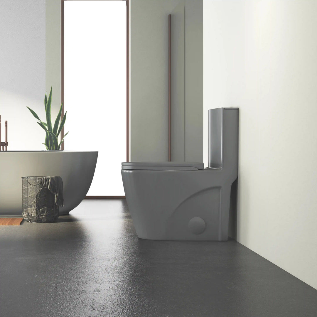 Reno One-Piece Chair Height Elongated Toilet, 1.1/1.6 GPF Dual Flush, Multiple Colors