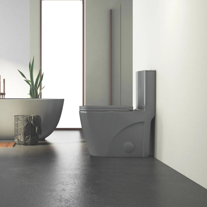 Reno One-Piece Chair Height Elongated Toilet, 1.1/1.6 GPF Dual Flush, Multiple Colors