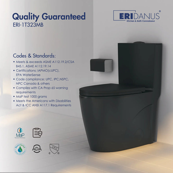 Reno One-Piece Chair Height Elongated Toilet, 1.1/1.6 GPF Dual Flush, Multiple Colors
