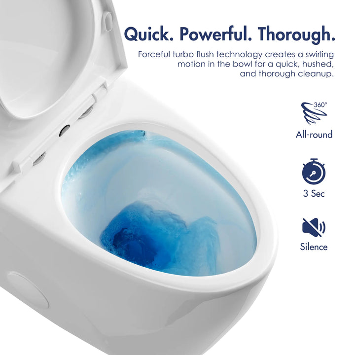 Reno One-Piece Chair Height Elongated Toilet, 1.1/1.6 GPF Dual Flush, Multiple Colors