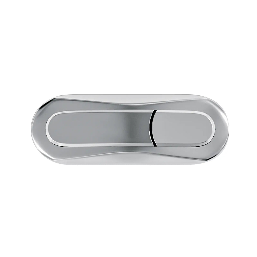 Chrome / Matte Black Dual Flush Toilet Button – Oval Top-Mounted Actuator for One-Piece Toilets | ERI-1T323