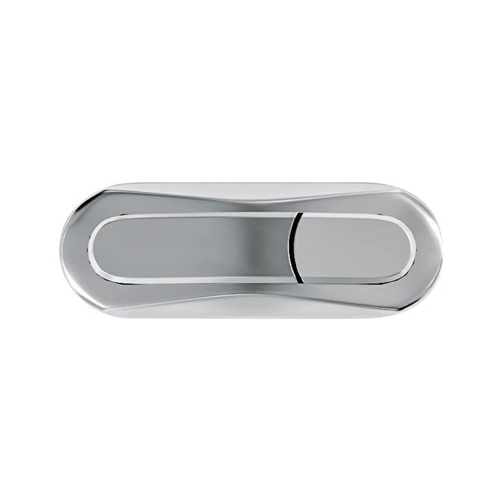 Chrome / Matte Black Dual Flush Toilet Button – Oval Top-Mounted Actuator for One-Piece Toilets | ERI-1T323