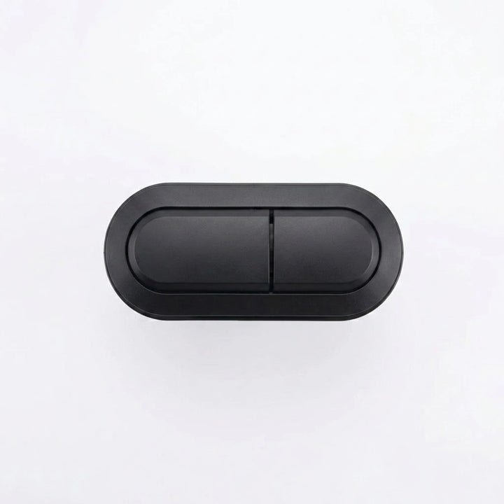Chrome / Matte Black Dual Flush Toilet Button – Oval Top-Mounted Actuator for One-Piece Toilets | ERI-1T323