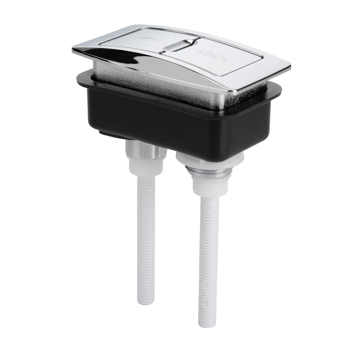 Chrome Square Dual-Flush Toilet Button – Top-Mount for One-Piece ERI-1T365