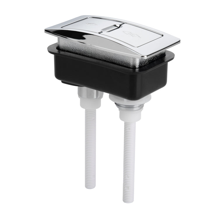 Chrome Square Dual-Flush Toilet Button – Top-Mount for One-Piece ERI-1T365