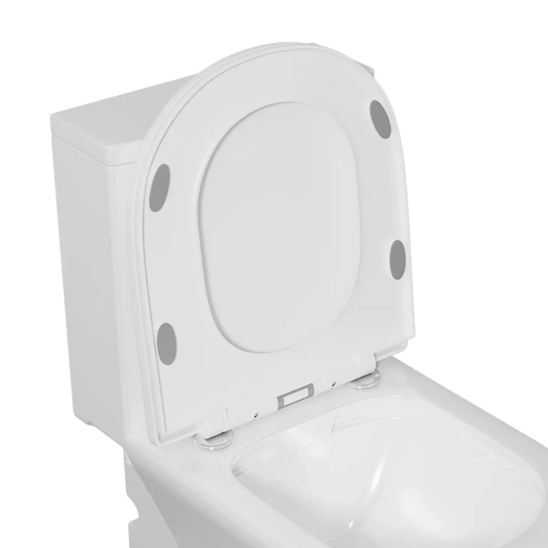 White replacement toilet seat for Naples 25" compact elongated toilet (ERI-1T311), durable &amp; easy to install