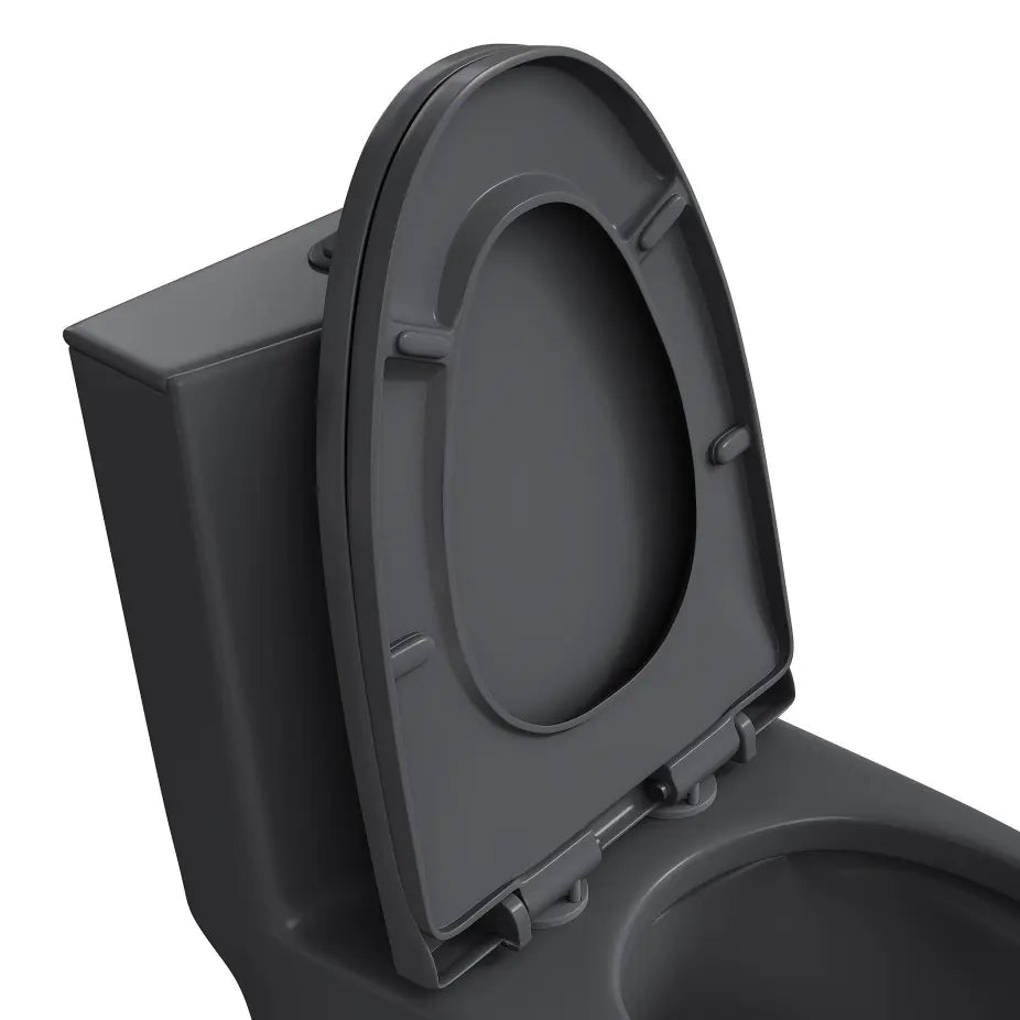 Reno PP Elongated Toilet Seat with Soft-Close & Quick-Release, One-Piece Compatible