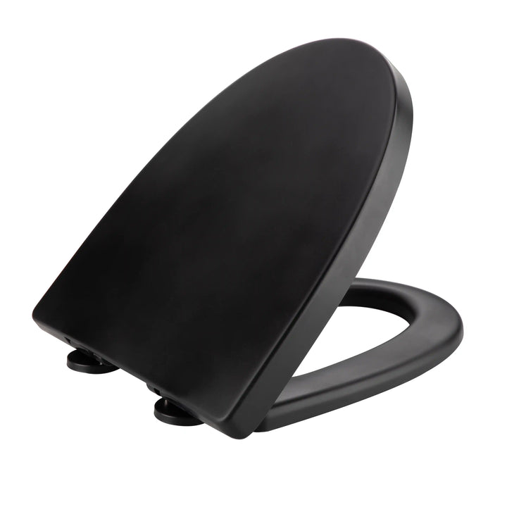 Turner UF Elongated Toilet Seat in Matte Black, Soft-Close & Quick-Release