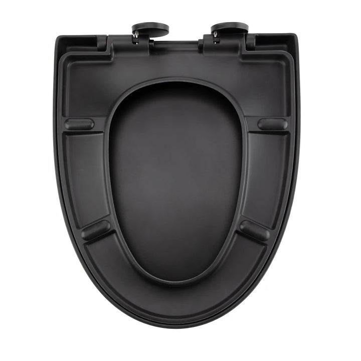 Turner UF Elongated Toilet Seat in Matte Black, Soft-Close & Quick-Release
