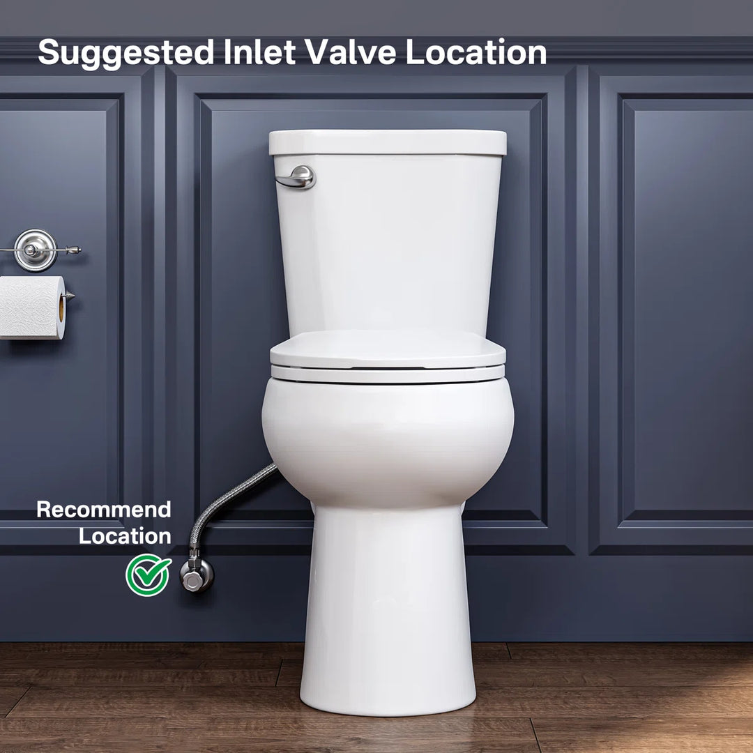 Eridanus white toilet suggested inlet valve location for installation.