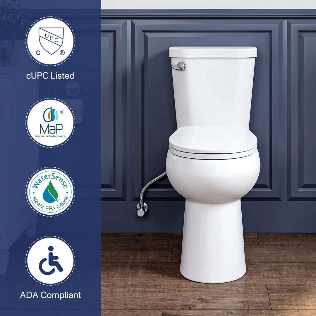 Eridanus white ADA compliant toilet, cUPC and WaterSense certified.