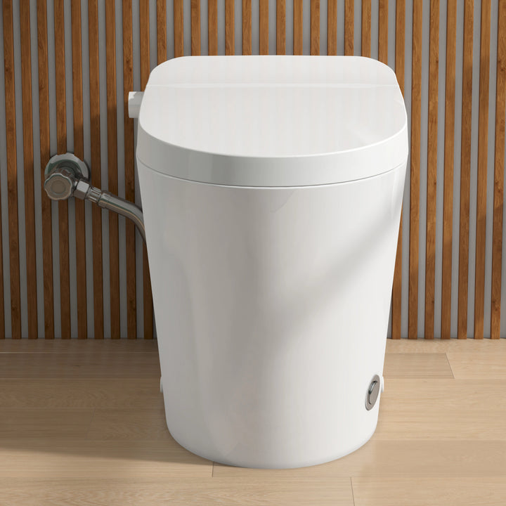 Otakou Elongated Non Electric Bidet Toilet with Air Pressure Assisted Flush, Rear and Feminine Wash