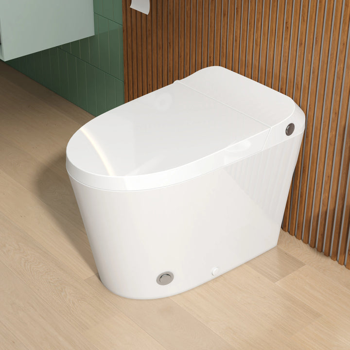 Otakou Elongated Non Electric Bidet Toilet with Air Pressure Assisted Flush, Rear and Feminine Wash