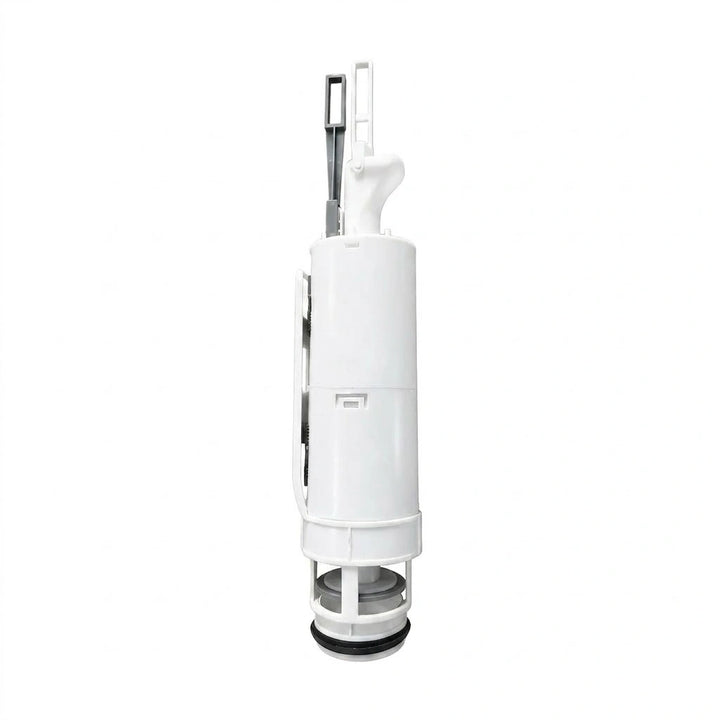 White Plastic Toilet Flush Valve with Adjustable Lever &amp; Sealing Gasket, For Toilet Tank Repair