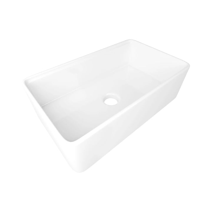 Yorkshire 33" Workstation Apron Fireclay Farmhouse Kitchen Sink in White with Accessories