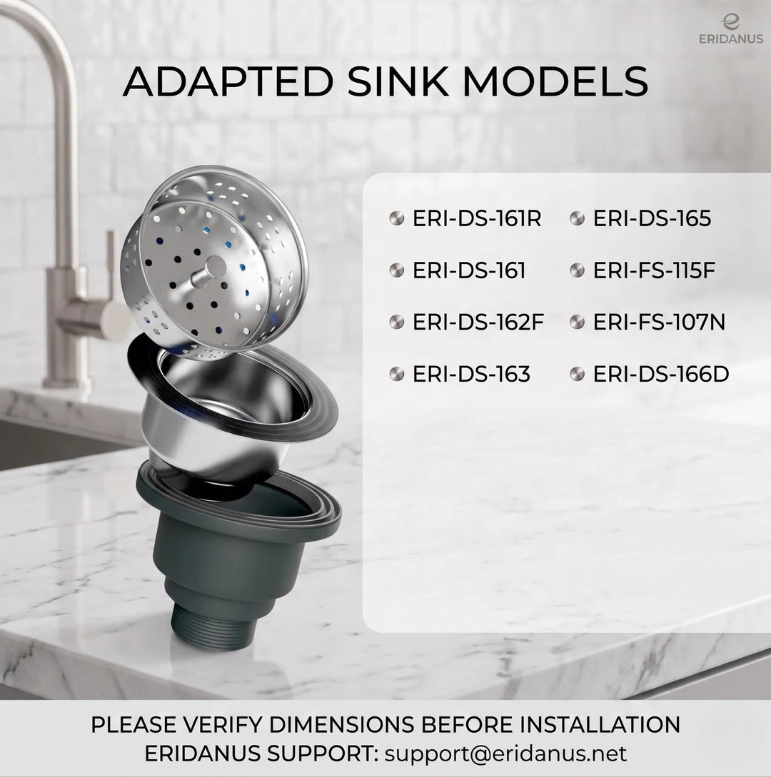 Stainless steel sink basket strainer compatibility guide.