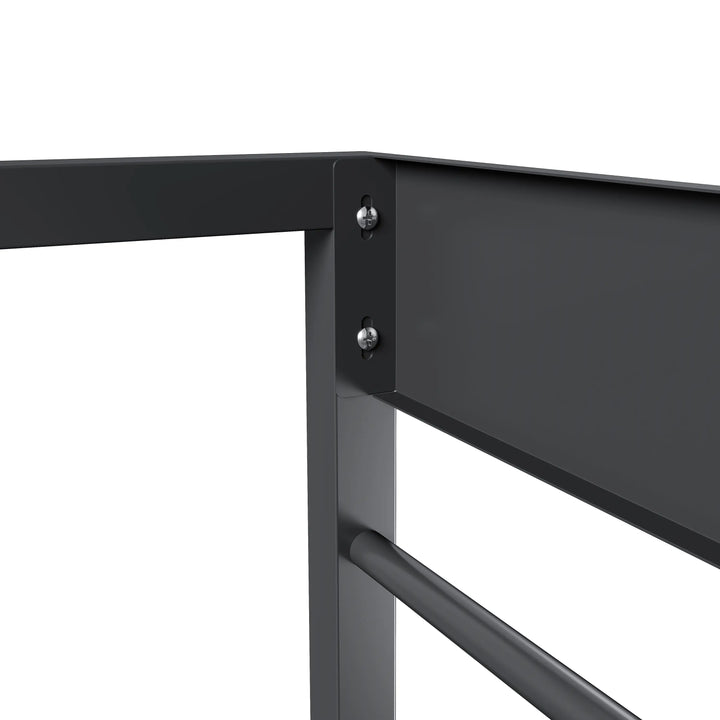 Branson 32" Freestanding Laundry Sink with Integrated Washboard and Black Metal Frame