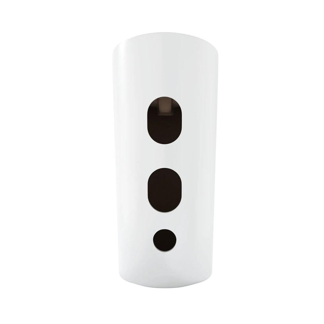 Reno 18" Circular One-Piece Ceramic Pedestal Bathroom Sink in White with Overflow