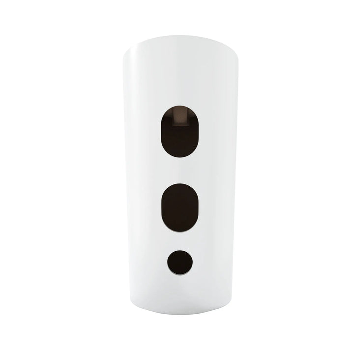 Reno 18" Circular One-Piece Ceramic Pedestal Bathroom Sink in White with Overflow