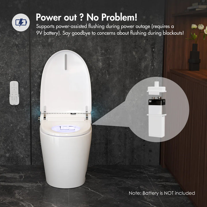 Brooklyn II Elongated Smart Toilet with Heated Seat & Sensor Flush