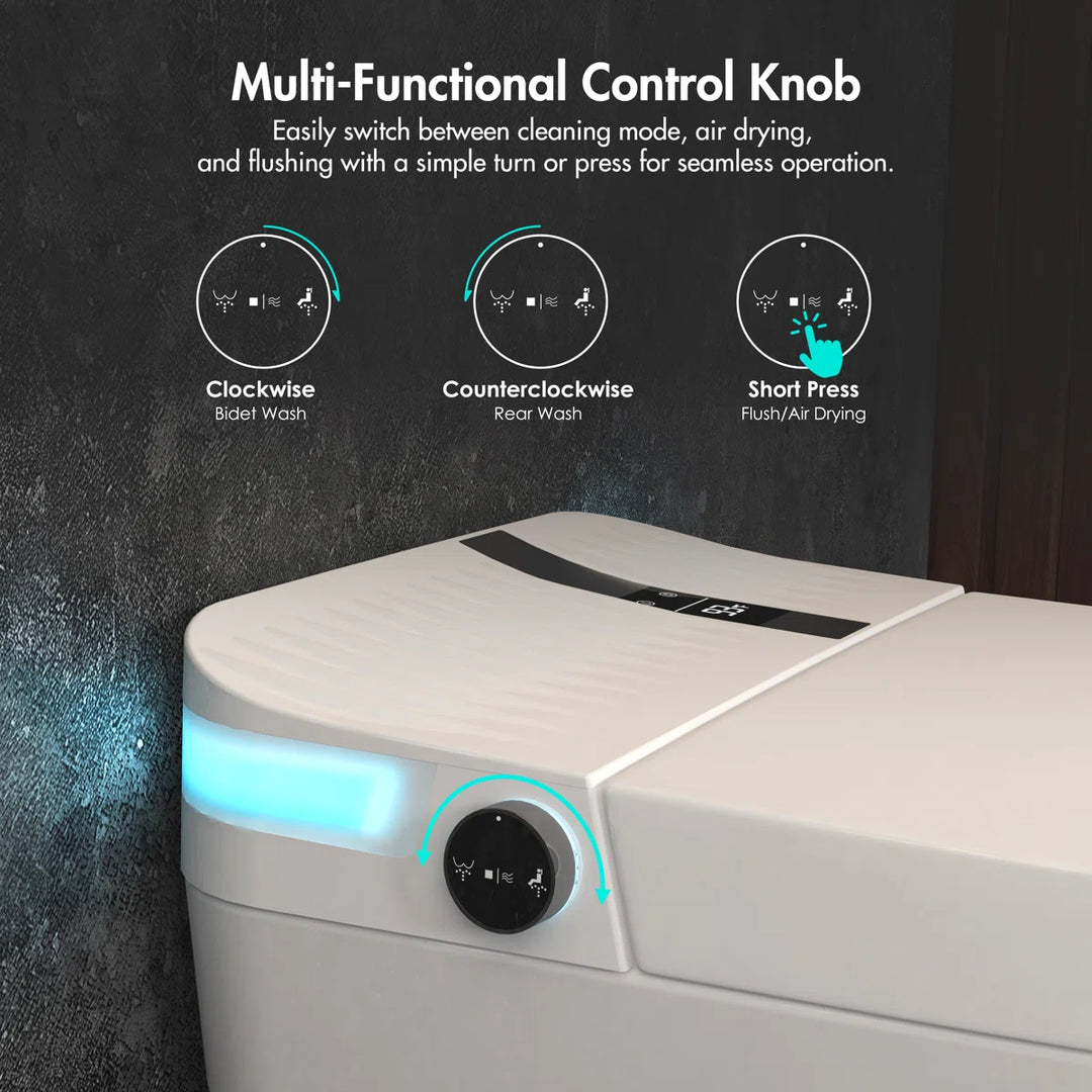 Brooklyn II Elongated Smart Toilet with Heated Seat & Sensor Flush