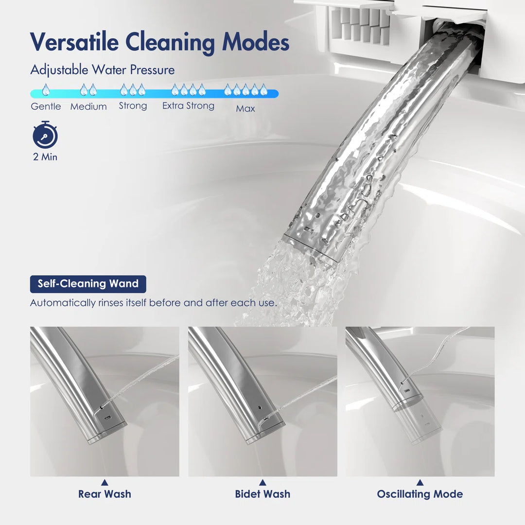 Brooklyn II Elongated Smart Toilet with Heated Seat & Sensor Flush