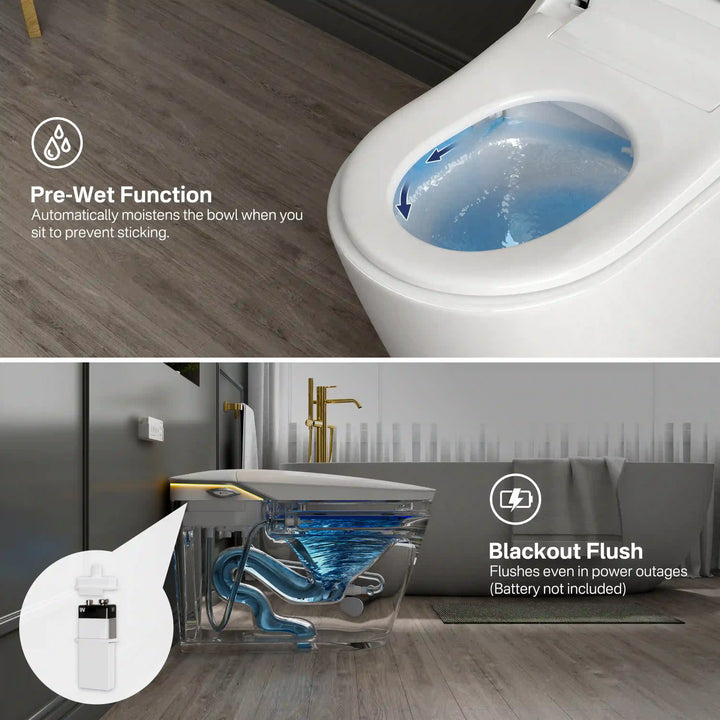 Tucson Smart Toilet – Heated Seat, Foot-Sensor Flush & Optional Auto-Lid with Foam Shield