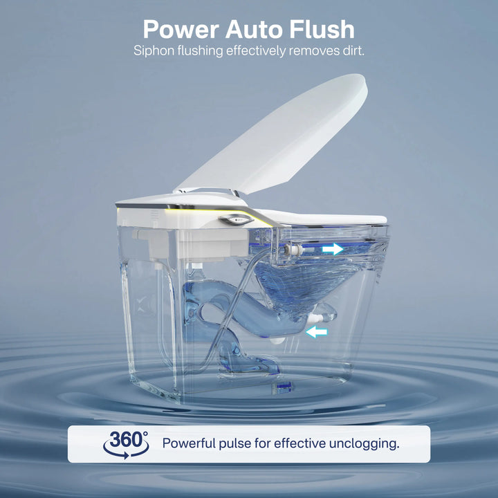 Tucson Smart Toilet – Heated Seat, Foot-Sensor Flush & Optional Auto-Lid with Foam Shield